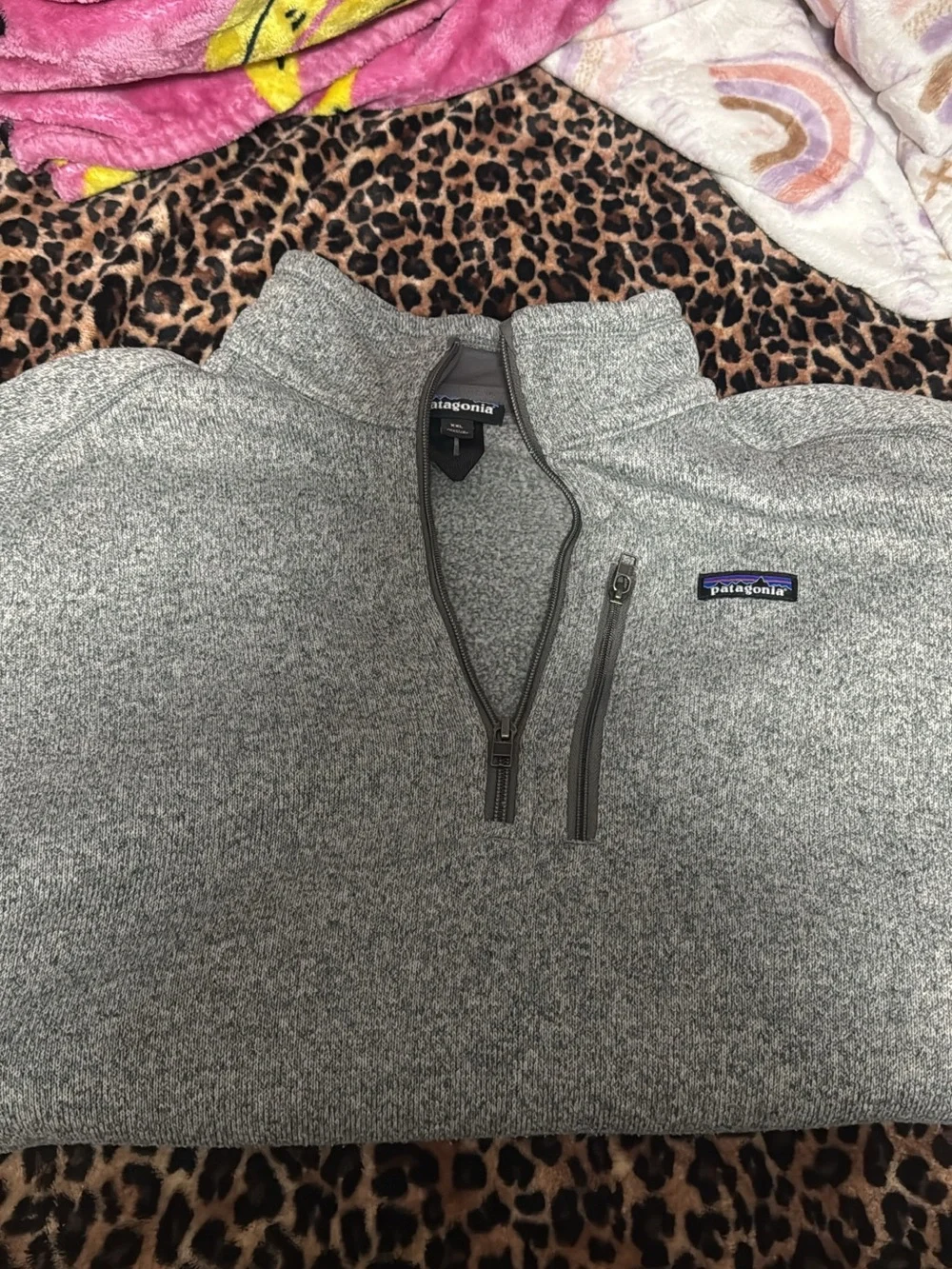 Patagonia Men's Heather Gray Half-Zip Pullover Sweater
